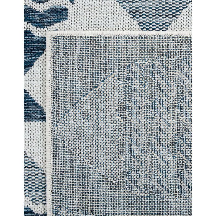 Unique Loom Navy Blue Indoor/Outdoor Rug Wayfair
